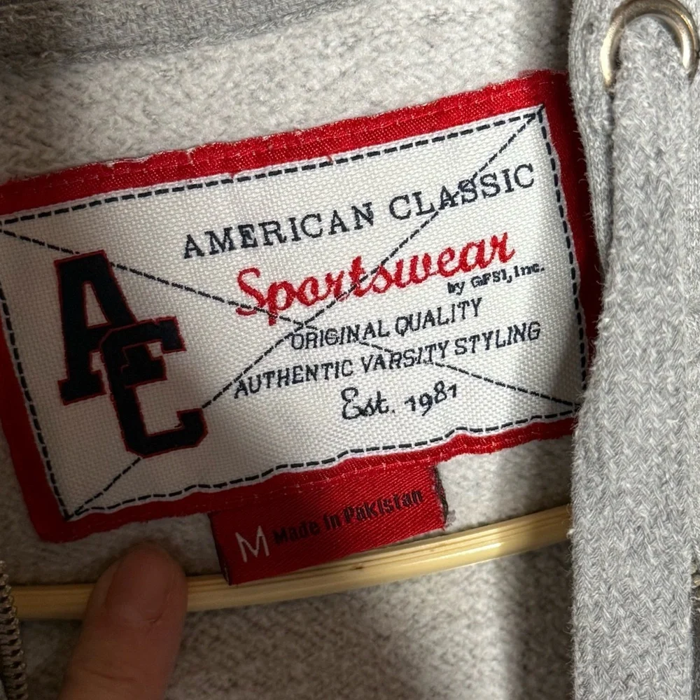 American Classic Sportswear gray embroidery